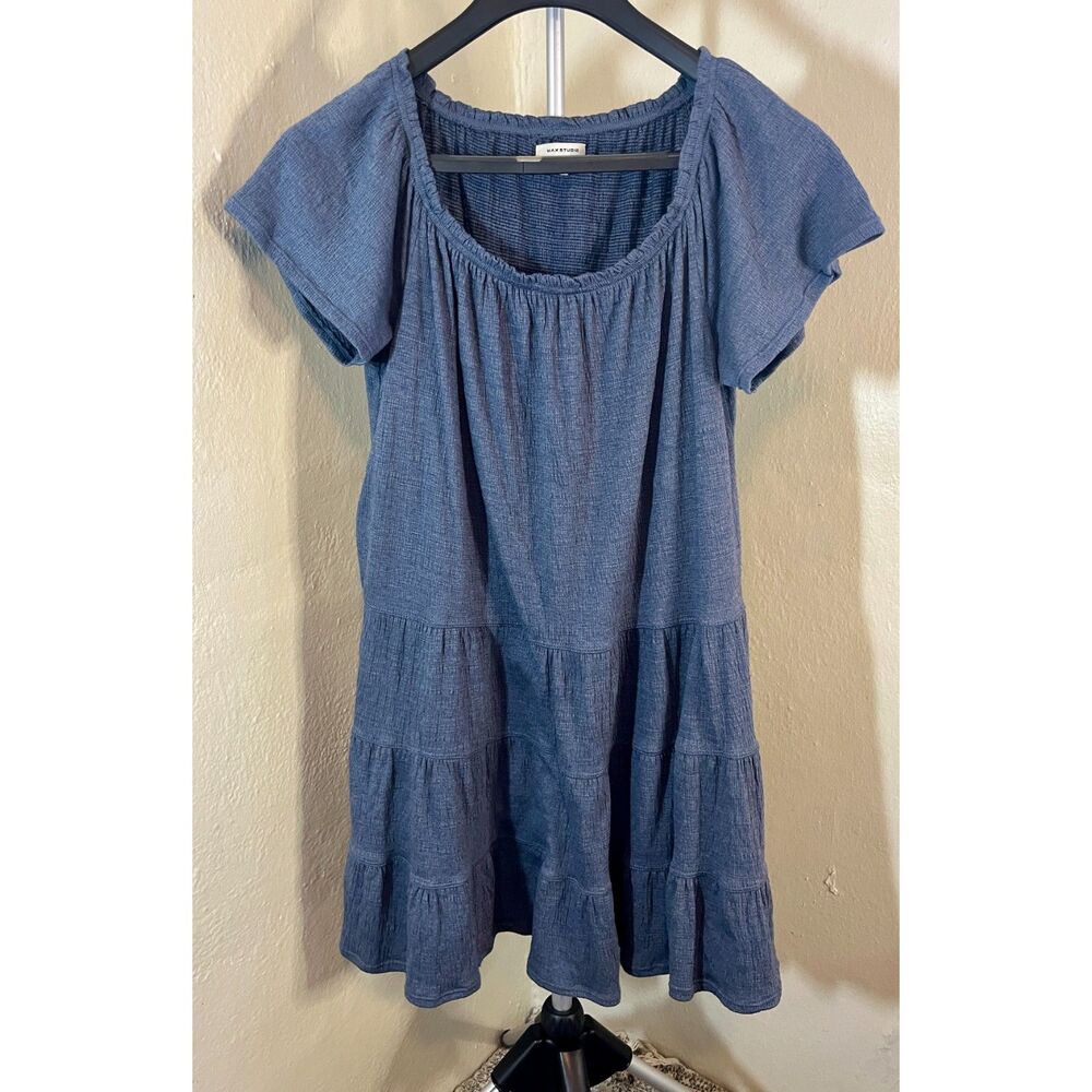 Max Studio blue peasant mini Size XS
